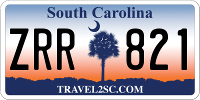 SC license plate ZRR821