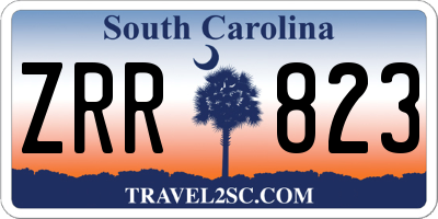 SC license plate ZRR823