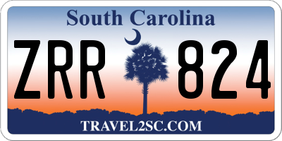 SC license plate ZRR824