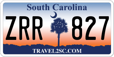 SC license plate ZRR827