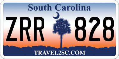 SC license plate ZRR828