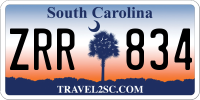SC license plate ZRR834