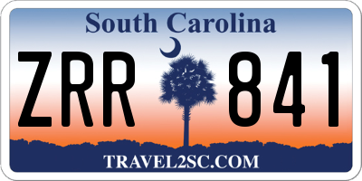 SC license plate ZRR841