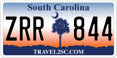 SC license plate ZRR844