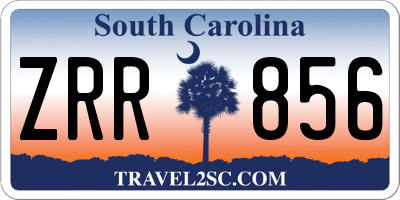SC license plate ZRR856