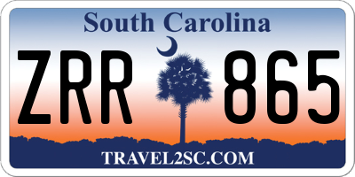 SC license plate ZRR865