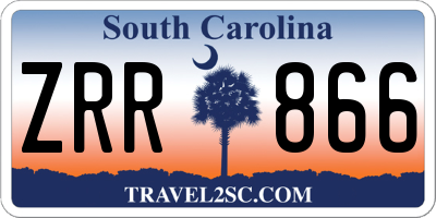 SC license plate ZRR866