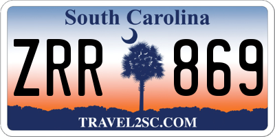 SC license plate ZRR869