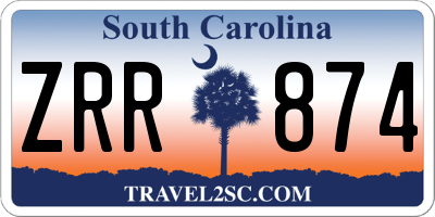 SC license plate ZRR874