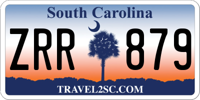 SC license plate ZRR879