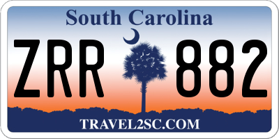 SC license plate ZRR882