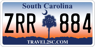 SC license plate ZRR884