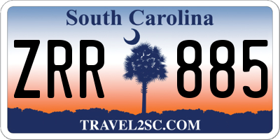 SC license plate ZRR885