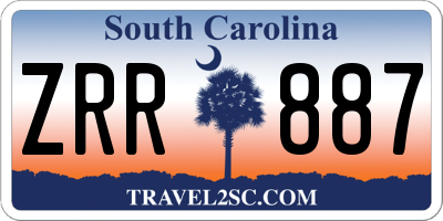 SC license plate ZRR887
