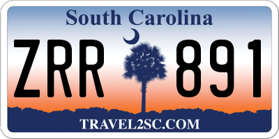 SC license plate ZRR891