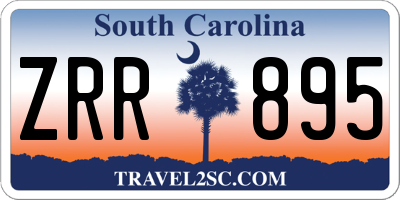SC license plate ZRR895