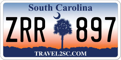 SC license plate ZRR897