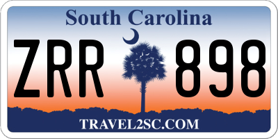 SC license plate ZRR898