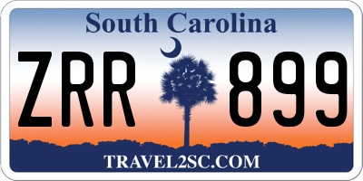 SC license plate ZRR899