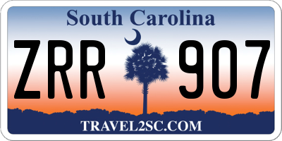 SC license plate ZRR907