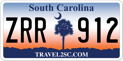 SC license plate ZRR912