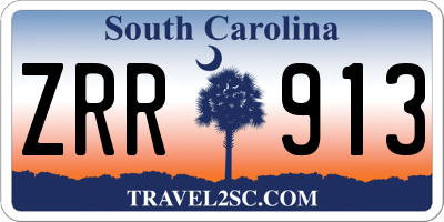 SC license plate ZRR913