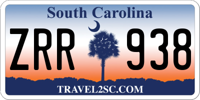 SC license plate ZRR938