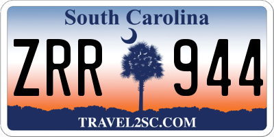 SC license plate ZRR944