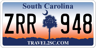 SC license plate ZRR948