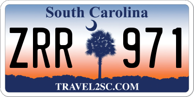 SC license plate ZRR971