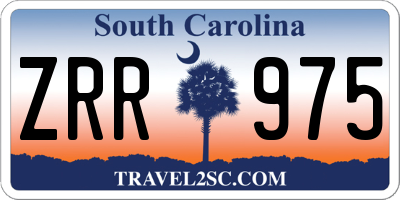 SC license plate ZRR975
