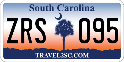 SC license plate ZRS095
