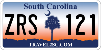 SC license plate ZRS121