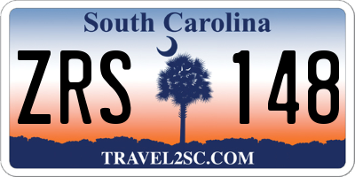 SC license plate ZRS148