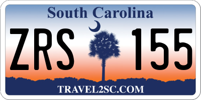 SC license plate ZRS155
