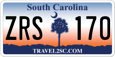 SC license plate ZRS170
