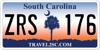 SC license plate ZRS176