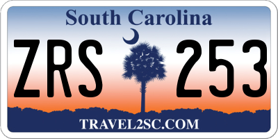 SC license plate ZRS253