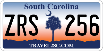 SC license plate ZRS256