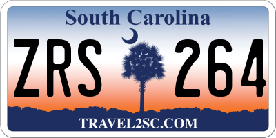 SC license plate ZRS264