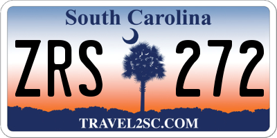 SC license plate ZRS272