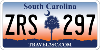 SC license plate ZRS297
