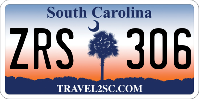 SC license plate ZRS306