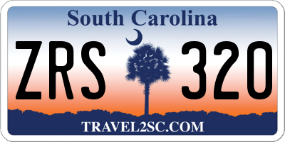 SC license plate ZRS320