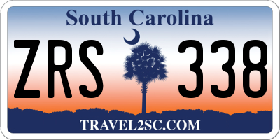 SC license plate ZRS338