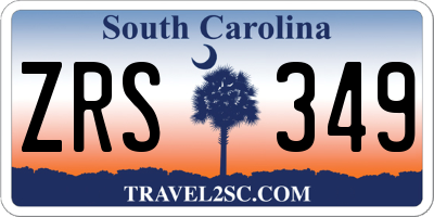 SC license plate ZRS349