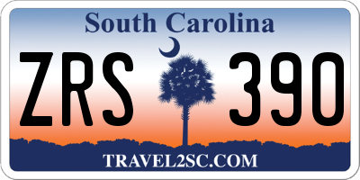SC license plate ZRS390