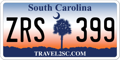 SC license plate ZRS399