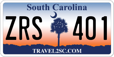 SC license plate ZRS401