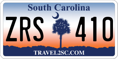 SC license plate ZRS410